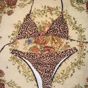 Leopard Print Bikini Set